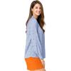 imageAllegra K Womens 1950s Vintage Long Sleeve Printed Button Down TopsBlue Heart
