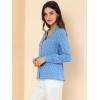 imageAllegra K Womens 1950s Vintage Long Sleeve Printed Button Down TopsLight Blue Heart