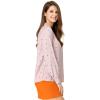 imageAllegra K Womens 1950s Vintage Long Sleeve Printed Button Down TopsPink Heart