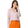 imageAllegra K Womens 1950s Vintage Long Sleeve Printed Button Down TopsPink Heart