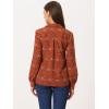 imageAllegra K Womens 1950s Vintage Long Sleeve Printed Button Down TopsRed Dot