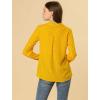 imageAllegra K Womens 1950s Vintage Long Sleeve Printed Button Down TopsYellow Heart