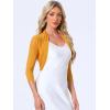 imageAllegra K Womens 34 Sleeve Sheer Mesh Shrug Open Front Cropped Bolero CardiganGinger
