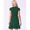 imageAllegra K Womens Cap Sleeves Round Neck Tiered Ruffled Hem Above Knee DressGreen