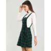 imageAllegra K Womens Christmas Plaid Tartan Skirt Button Decor ALine Pinafore Overall DressGreen