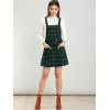 imageAllegra K Womens Christmas Plaid Tartan Skirt Button Decor ALine Pinafore Overall DressGreen