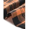 imageAllegra K Womens Cotton Classic Button Down Western Plaid ShirtBlack Orange