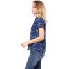 imageAllegra K Womens Cotton Classic Button Down Western Plaid ShirtBlue