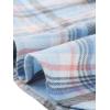 imageAllegra K Womens Cotton Classic Button Down Western Plaid ShirtLight Blue