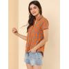 imageAllegra K Womens Cotton Classic Button Down Western Plaid ShirtOrange