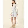 imageAllegra K Womens Elegant Vintage Button Front V Neck Plaid Tweed Overalls Pinafore DressGrey Blue