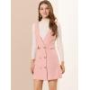 imageAllegra K Womens Elegant Vintage Button Front V Neck Plaid Tweed Overalls Pinafore DressPink