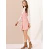 imageAllegra K Womens Elegant Vintage Button Front V Neck Plaid Tweed Overalls Pinafore DressPink