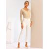 imageAllegra K Womens Floral Embroidery Sheer Long Sleeves Lace Blouse TopCamel
