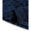 imageAllegra K Womens Floral Embroidery Sheer Long Sleeves Lace Blouse TopDark Blue