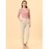 imageAllegra K Womens Floral Embroidery Sheer Long Sleeves Lace Blouse TopPink