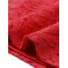 imageAllegra K Womens Floral Embroidery Sheer Long Sleeves Lace Blouse TopRed