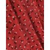 imageAllegra K Womens Floral Ruffle Trim Tie Front Dresses Short Sleeve Summer Flowy DressRed