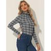 imageAllegra K Womens Long Sleeve Turtleneck Tops Stretch Slim Christmas Xmas Party ShirtBlacks
