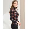imageAllegra K Womens Long Sleeve Turtleneck Tops Stretch Slim Christmas Xmas Party ShirtBlue Orange