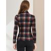imageAllegra K Womens Long Sleeve Turtleneck Tops Stretch Slim Christmas Xmas Party ShirtBlue Orange