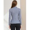 imageAllegra K Womens Long Sleeve Turtleneck Tops Stretch Slim Christmas Xmas Party ShirtBlue White