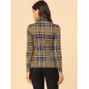 imageAllegra K Womens Long Sleeve Turtleneck Tops Stretch Slim Christmas Xmas Party ShirtBrown