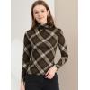 imageAllegra K Womens Long Sleeve Turtleneck Tops Stretch Slim Christmas Xmas Party ShirtBrown a
