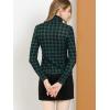 imageAllegra K Womens Long Sleeve Turtleneck Tops Stretch Slim Christmas Xmas Party ShirtGreen