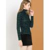 imageAllegra K Womens Long Sleeve Turtleneck Tops Stretch Slim Christmas Xmas Party ShirtGreen
