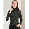 imageAllegra K Womens Long Sleeve Turtleneck Tops Stretch Slim Christmas Xmas Party ShirtGreen Brown