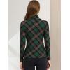 imageAllegra K Womens Long Sleeve Turtleneck Tops Stretch Slim Christmas Xmas Party ShirtGreen Brown