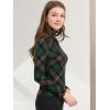 imageAllegra K Womens Long Sleeve Turtleneck Tops Stretch Slim Christmas Xmas Party ShirtGreen Brown