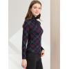 imageAllegra K Womens Long Sleeve Turtleneck Tops Stretch Slim Christmas Xmas Party ShirtPurple