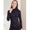 imageAllegra K Womens Long Sleeve Turtleneck Tops Stretch Slim Christmas Xmas Party ShirtPurple