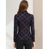 imageAllegra K Womens Long Sleeve Turtleneck Tops Stretch Slim Christmas Xmas Party ShirtPurple
