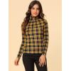 imageAllegra K Womens Long Sleeve Turtleneck Tops Stretch Slim Christmas Xmas Party ShirtYellow