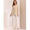 imageAllegra K Womens Notched Lapel Double Breasted Work Formal Blazer JacketApricotsolid