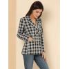 imageAllegra K Womens Notched Lapel Double Breasted Work Formal Blazer JacketBlack
