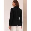 imageAllegra K Womens Notched Lapel Double Breasted Work Formal Blazer JacketBlacksolid
