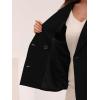 imageAllegra K Womens Notched Lapel Double Breasted Work Formal Blazer JacketBlacksolid