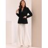 imageAllegra K Womens Notched Lapel Double Breasted Work Formal Blazer JacketBlacksolid