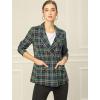 imageAllegra K Womens Notched Lapel Double Breasted Work Formal Blazer JacketBlue Green