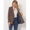 imageAllegra K Womens Notched Lapel Double Breasted Work Formal Blazer JacketBlue Orange