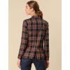 imageAllegra K Womens Notched Lapel Double Breasted Work Formal Blazer JacketDark Blue