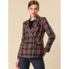imageAllegra K Womens Notched Lapel Double Breasted Work Formal Blazer JacketDark Blue