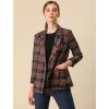 imageAllegra K Womens Notched Lapel Double Breasted Work Formal Blazer JacketDark Blue