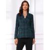 imageAllegra K Womens Notched Lapel Double Breasted Work Formal Blazer JacketDark Green