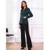 imageAllegra K Womens Notched Lapel Double Breasted Work Formal Blazer JacketDark Green