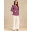 imageAllegra K Womens Notched Lapel Double Breasted Work Formal Blazer JacketHot Pink